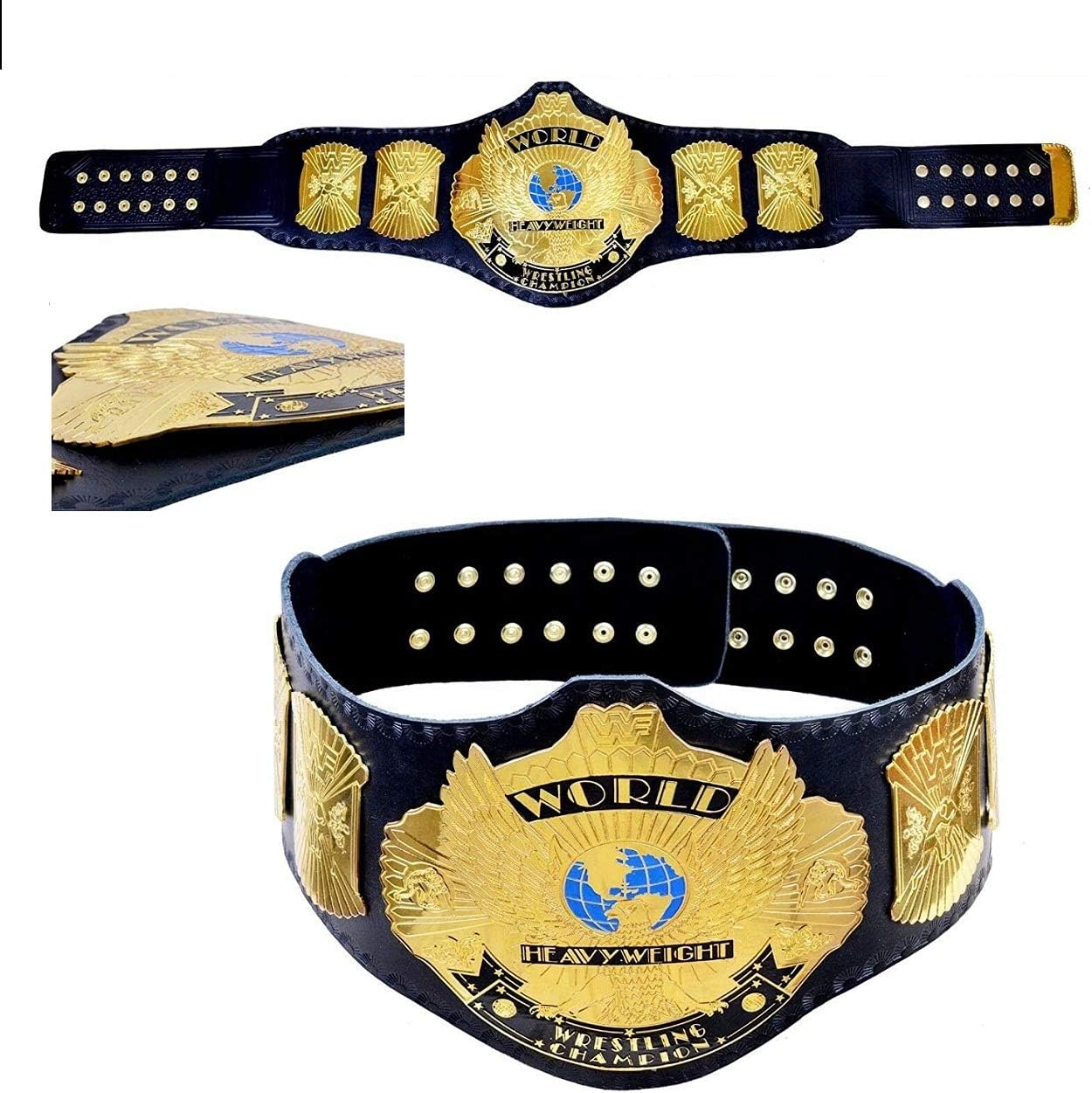 GT PRO WWE WWF Winged Eagle Classic Gold Championship Replica Belt Adult Title Belt