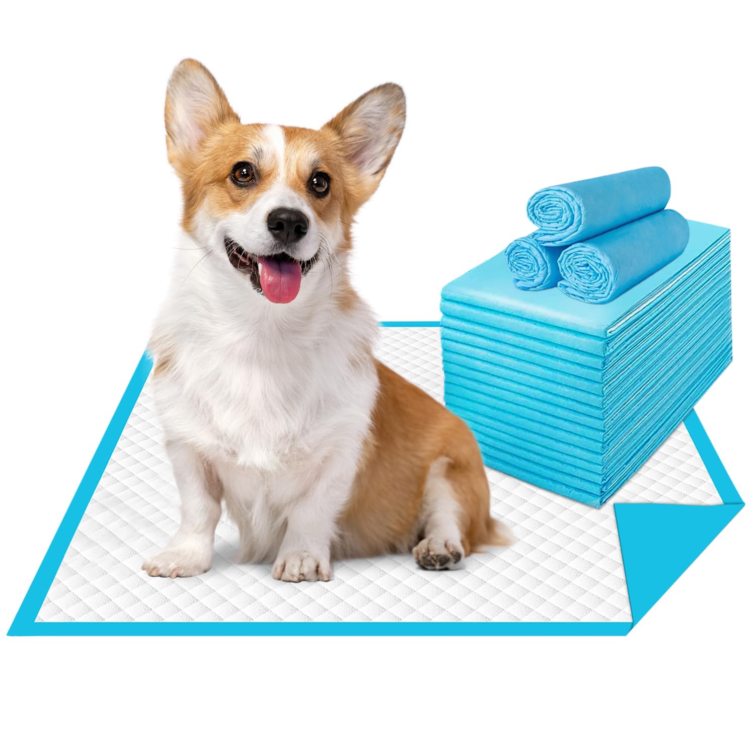 Puppy Pads | Puppy training pads | 18"x24" | 50 pack | Absorbent & Quick Dry pee pads dogs | 6-layer dog mats | Leak-proof dog wee mats | dog pee pad | Guinea pig mats | Puppy supplies
