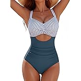 Blooming Jelly Womens One Piece Swimsuit Tummy Control Bathing Suit Slimming Swim Suits 2025 Crisscross Cutout Swimwear