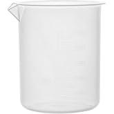 EISCO Plastic Beaker, 500ml - Polypropylene Plastic - Raised Graduations, Tapered Spout - Euro Design