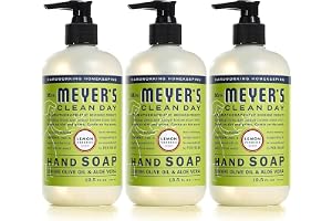 MRS. MEYER'S CLEAN DAY Liquid Hand Soap, Cruelty-Free Hand Wash Made with Essential Oils, Lemon Verbena Scent, 12.5 Oz (Pack