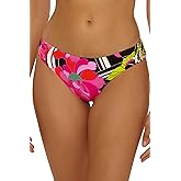 Trina Turk Women's Monaco Tab Side Bikini Bottom, Cheeky Coverage, Swimwear Separates