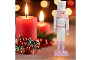 Zensounding 12 inch Pink Walnut Clip for Christmas Decoration Home Decor to Enhance The Christmas Atmosphere Collection of Walnut Clip Decorations (Pink and White Sword)