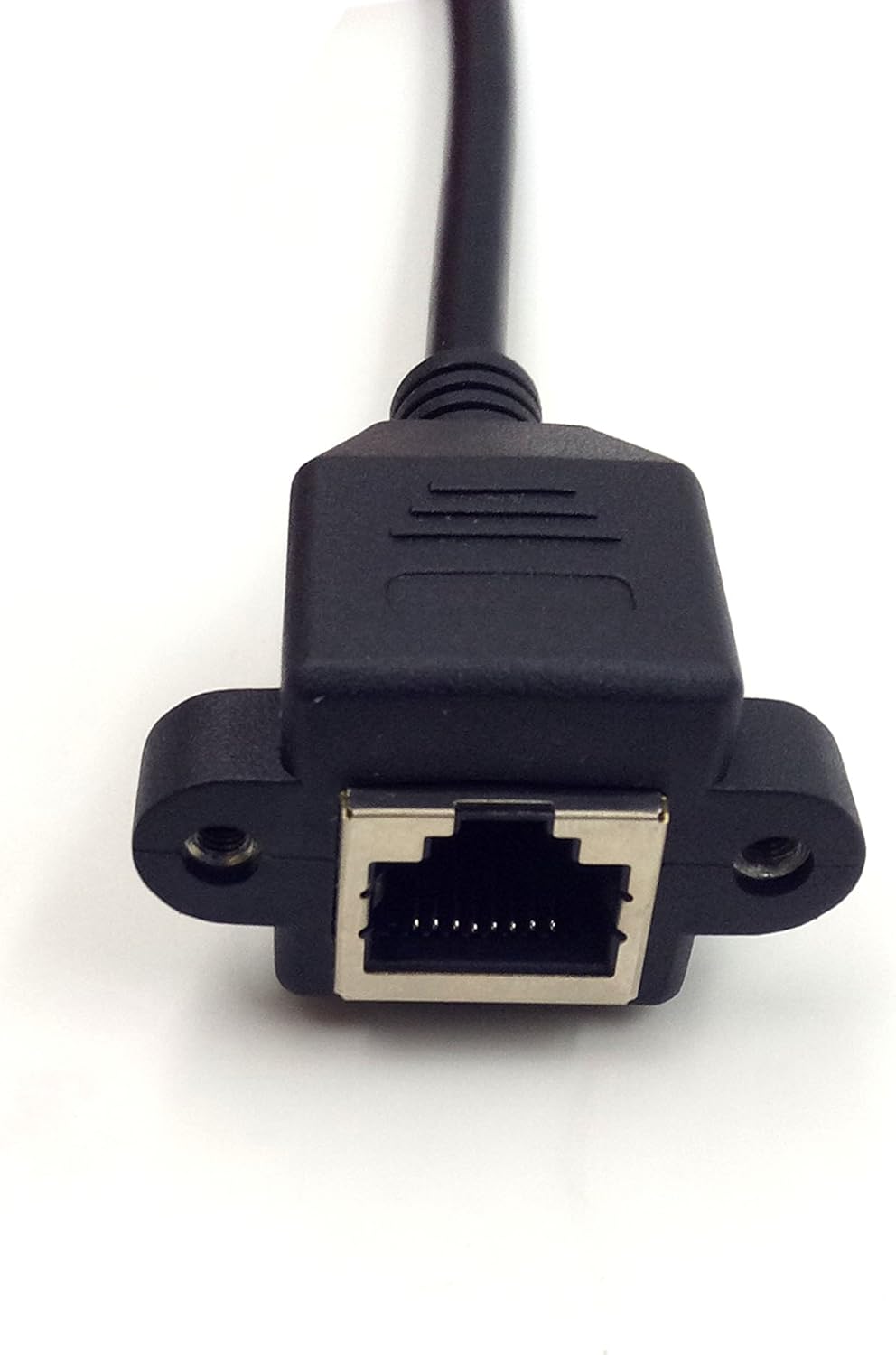 Cat6 Extension Cable, Haokiang Ethernet RJ45 Male to Female Connector Network Extension Cable (1ft with Ear) - Image 4