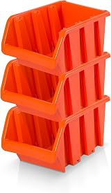 25 Pack Storage Boxes Size 3 Red-Brown 19.5x12x9cm Workshop Hobby Craft Small view 4