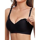Vinfact Smooth Nursing Bras for Breastfeeding Seamless Maternity Bras for Pregnancy Wireless Bralette with Extra Bra Extender