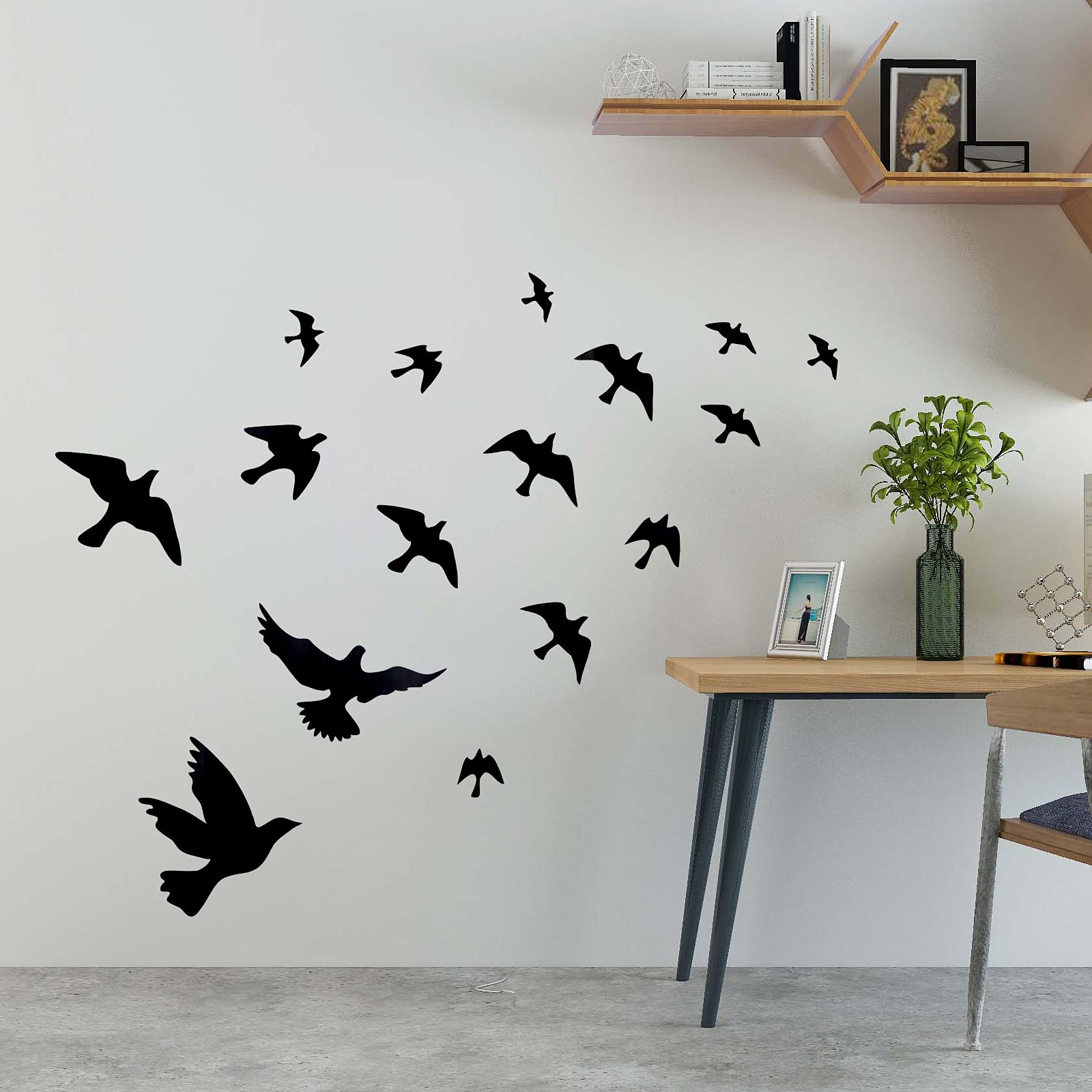 OOTSR 12PCS Bird Wall Stickers, Removable Wall Sticker Decal Home Decor PVC Murals Wallpaper House Art Wall Decoration