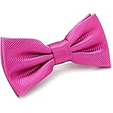 fortunatever Boys Solid Pre-tied bow ties,Adjustable Tuxedo Bowtie For Boy With Multiple Colors (11''-19'')