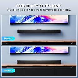 GEOYEAO Sound Bar for Smart TV w/Dolby Atmos 2.1 ch