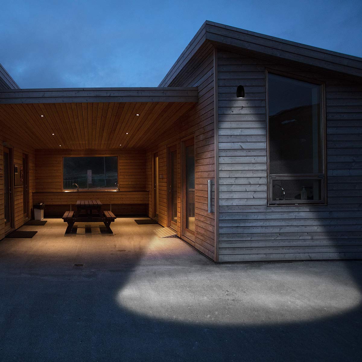 Motion Sensor LED Indoor Spotlight - Wireless Battery Powered Fulcrum Night Lights for Hallway, Porch, Aisle（Black-2 Pack）