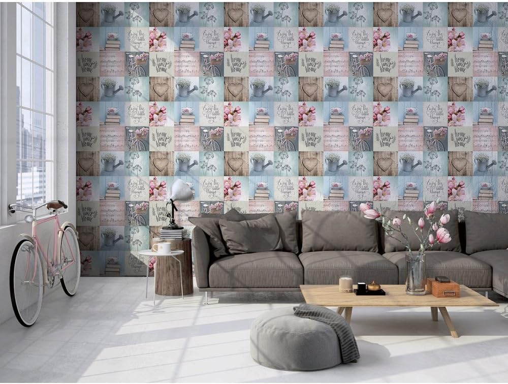 UGEPA 102564 Textured Wallpaper, Colourful, Full Roll, 20.9 x 395.7 cm - Image 3