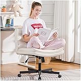 COMHOMA Criss Cross Chair with Wheels, Armless Wide