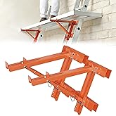 ERFEI 2 Pack Ladder Jacks for Scaffolding Platform Heavy Duty Steel Ladder Jacks Scaffold Bracket Extension Ladder Jack for Roofing Painting Jobsite 20 inch Platform