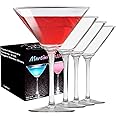 PARACITY Martini Glasses Set of 4, Crystal Coupe Glasses, Crystal Martini Glasses for Cocktails, Martinis, Margaritas, Partie