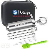 Meat Injector for Turkey, Brisket, Pork Butt, Chickens, Large Cuts of Meat | Thanksgiving Essentials Cooking Tool, Christmas Gifts, Birthday Gifts, Meat Gifts for Cooking Master, Come with A Travel Case
