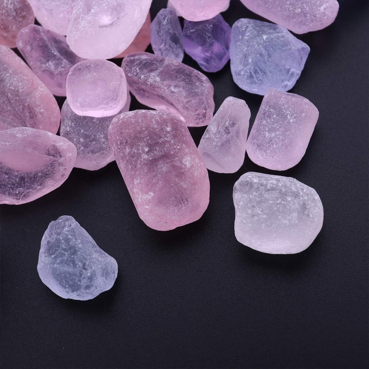 Balacoo Aquarium Gravel Stone Natural Gravel Irregular Shape Polished Gravel for Outdoor Garden Landscaping Vase Fillers Decoration Pink Purple - Image 5