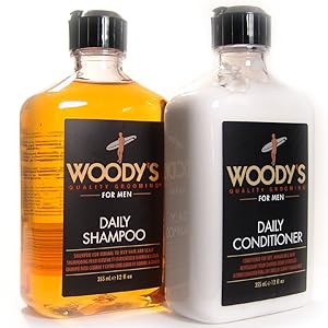 Woody's Quality Grooming for Men, Daily Shampoo & Conditioner (12 Ounce)