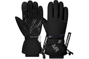 MORXPLOR Ski Snow Gloves for Men Women,3M Thinsulate Insulated Warm Winter Snowboard Windproof Winter Touchscreen Snowmobile Gloves for Cold Weather