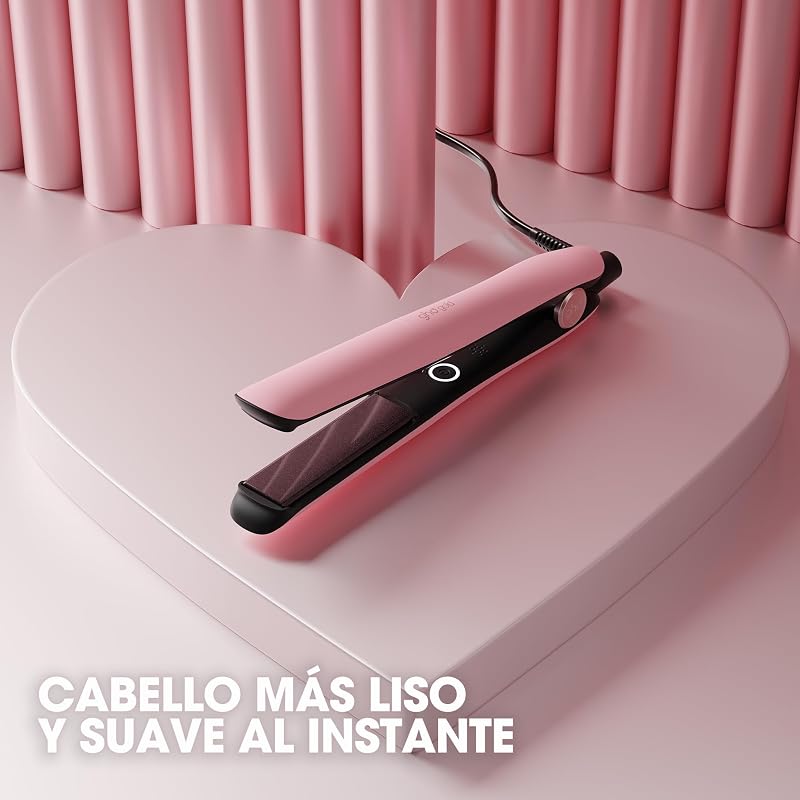 Gold Plancha de Pelo Profesional para cabello liso y sedoso con mayor brillo - Rosa Pastel
