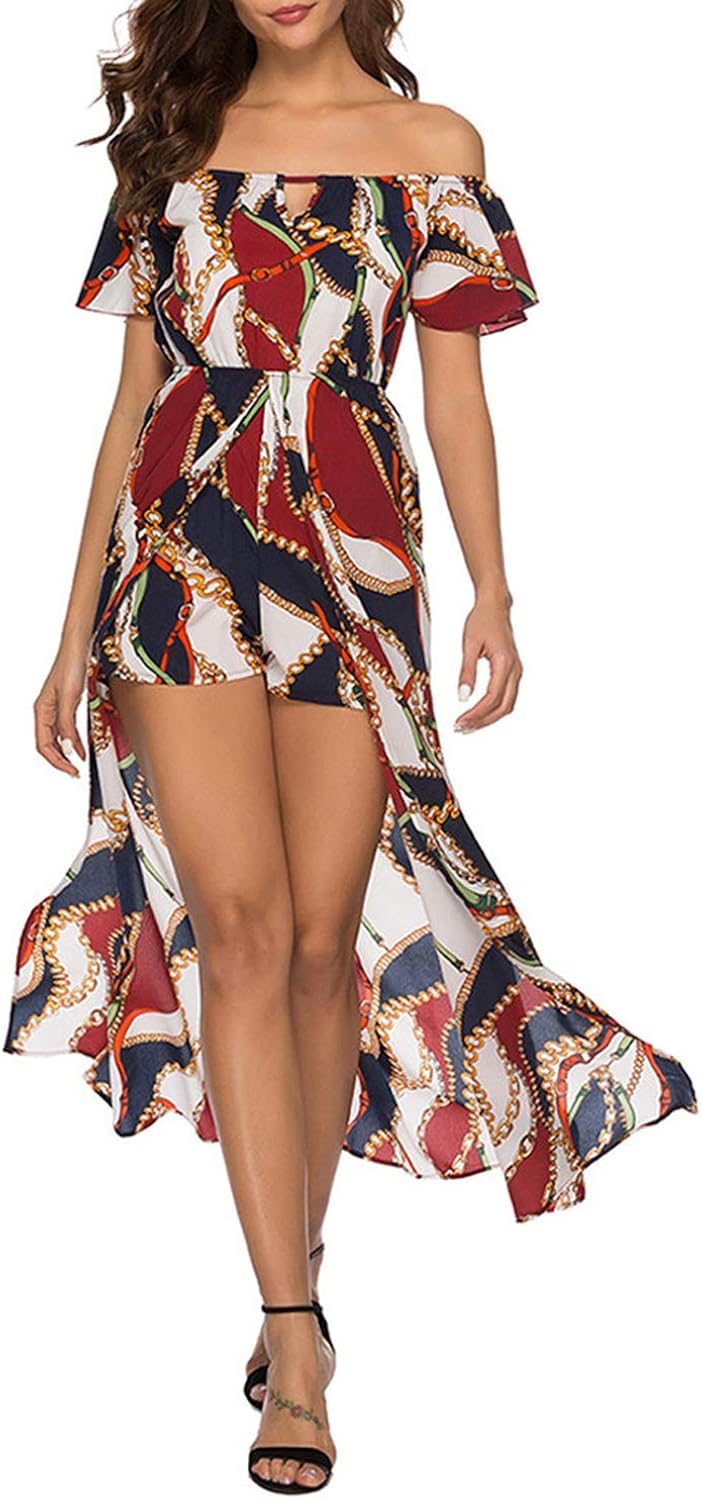 romper with short skirt overlay