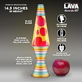 Lava Lamp 2493 Red Wax Yellow Liquid Decorative Base Cap 14.5 inch view 3