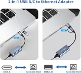 Omivine USB 3.0 Type-C to Gigabit Ethernet Adapter RJ45 LAN 1000Mbps view 2