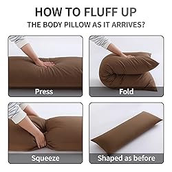 DOWNSTORIA Memory Foam Body Pillow with Removable