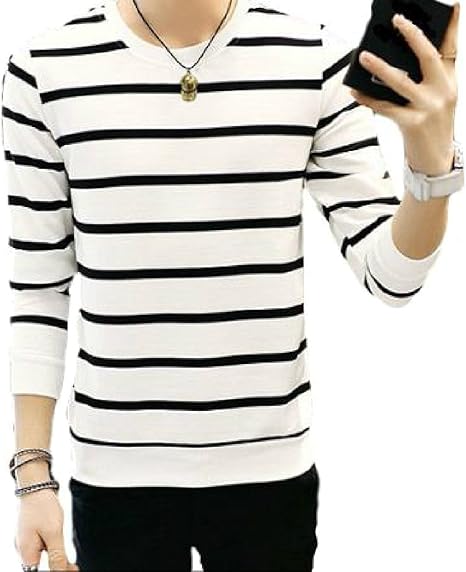 Amazon Hipa Hipa メンズ 服 春 シャツ ボーダー カットソー 長袖 T