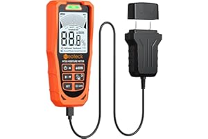 Neoteck 2 in 1 Moisture Meter 19mm Inductive Depth Wood Moisture Meter with ±2% Accuracy Rechargeable Pinless Moisture Reader