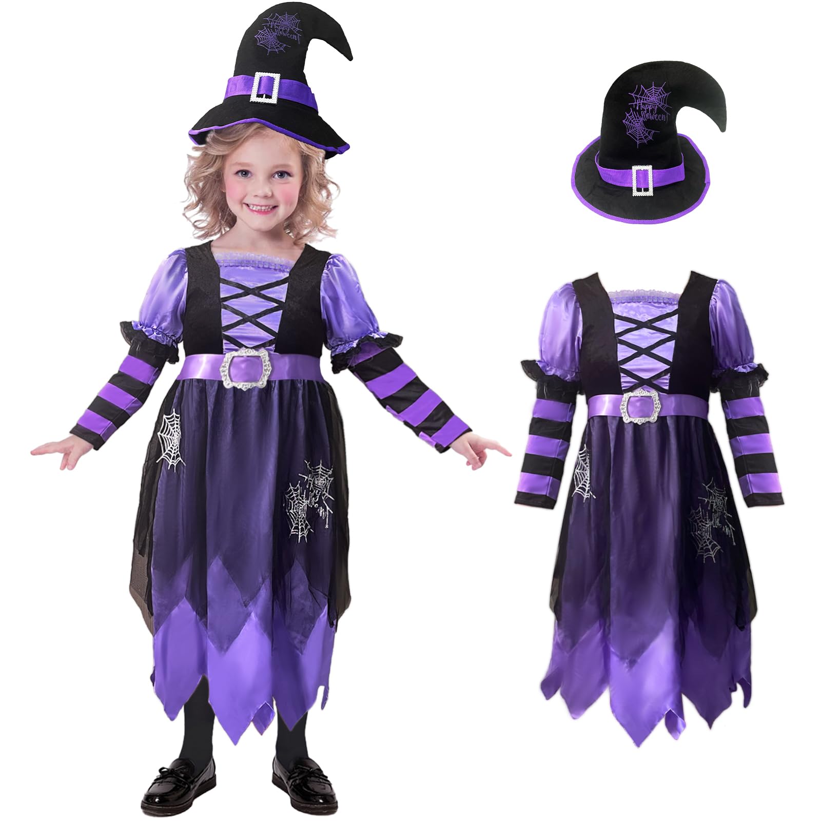 Photo 1 of Kitimi Witch Costume for Girls, Halloween Girls Witch Costume, Kids Toddler Witch Costume, Kids Girls Witch Costume for Party