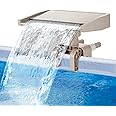 Pool Fountain Waterfall for Above Ground Pools - Adjustable to Fit Various Frames, Waterfall Pool Sprinkler Fountain Soothing Pool Accessories for Cooling & Relaxation, Easy to Install