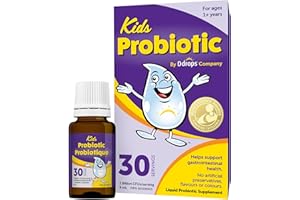 Ddrops Kids Probiotic 30 Servings - Supports Children's Gastrointestinal Health - Easy-to-Use drop format, No Sugar, Non-GMO,