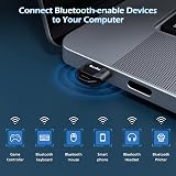 Maxuni USB Bluetooth 5.1 Dongle Adapter for PC Laptop Windows 10 11 Low Latency view 5