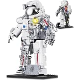 HSANHE Space Astronaut Building Set Compatible with Space Model with LED Light fors Adults Gifts for Boys 6+, 907 PCS Cool Collectible Gift Toys for Adults
