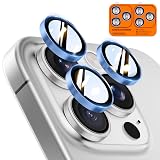 TOCOL for iPhone 14 Pro Max Camera Lens Protector/iPhone 14 Pro Camera Lens Protector Tempered Glass HD Individual Scratch Resistant Cover Accessories Case Friendly 2 Pack(Light Blue)
