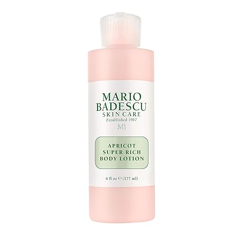 Mario Badescu Apricot Super Rich Body Lotion Enriched with Vitamins A and E - Delicately Scented Lotion with Nourishing, Skin-Softening Formula - Ideal for All Skin Types, 6 Fl Oz