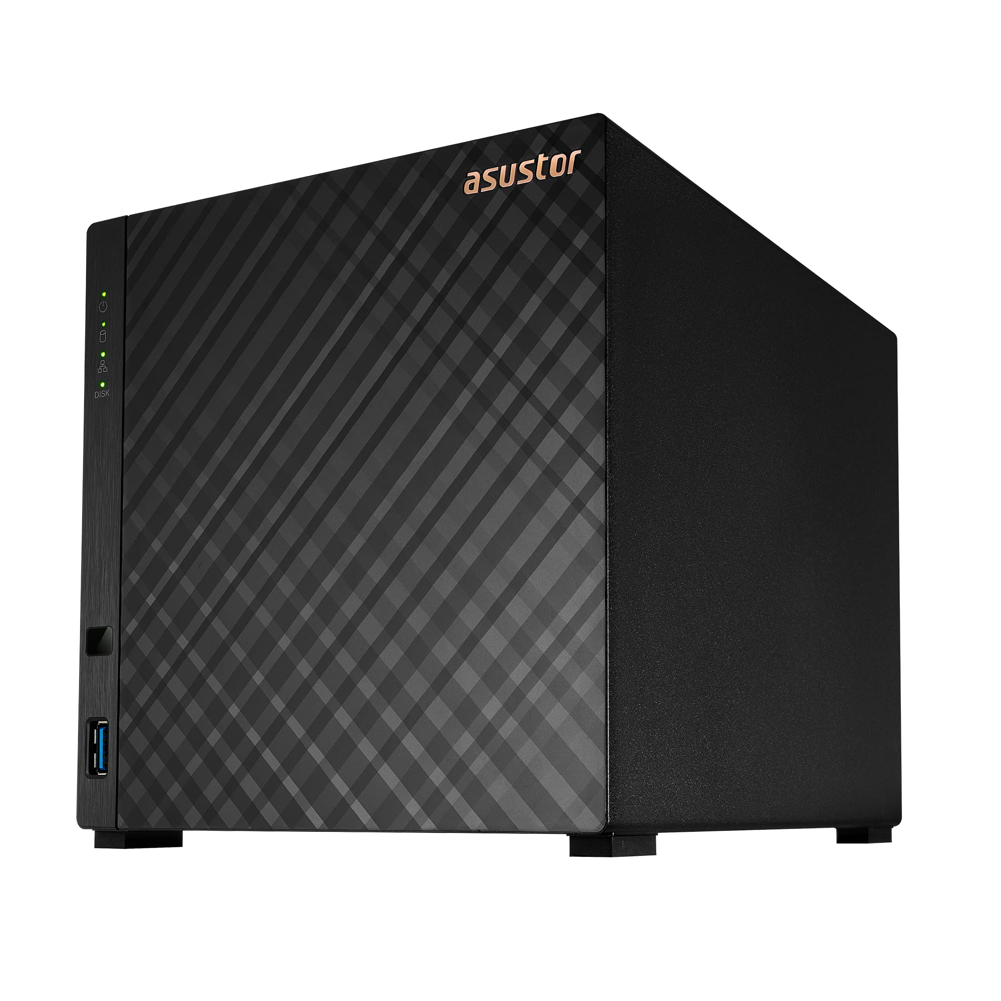 Asustor Drivestor 4 AS1104T - 4 Bay NAS, 1.4GHz Quad Core, Single 2.5GbE Port, 1GB RAM DDR4, Network Attached Storage, Personal Private Cloud (Diskless)