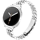wipalor Galaxy Watch 8 8 Classic 7 6 5 4 FE 40mm 44mm 46mm Bands for Samsung Watch Bands, 20mm Watch Band Women Thin Metal Galaxy Watch Bands for Samsung Watch Bands 6 4 Classic/5 Pro/Active 2-Silver