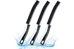 DELLER 3Pcs Door Window Track Deep Cleaner, Multifunctional Gap Cleaning Brush Tool, Hard Bristle Crevice Cleaning Brushes for Household Use, Grout Gleaner Brush for Small Space