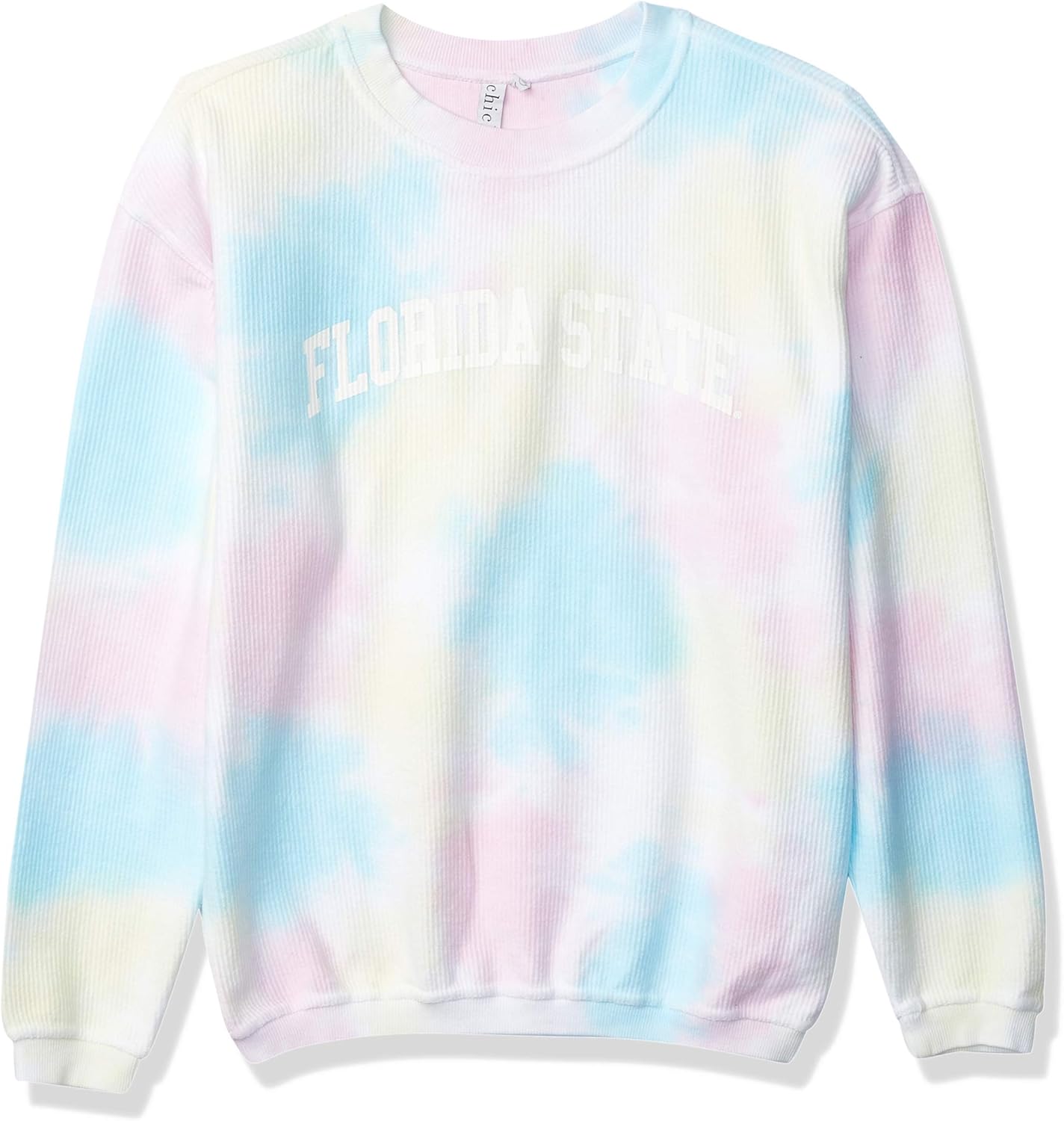 tie dye corded crew