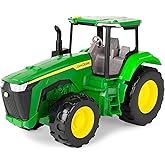 TOMY John Deere Tractor Toy - 1:16 Scale - Lights &amp; Sounds | 12-inch size, Realistic Engine sounds, Free-Rolling Wheels, Officially Licensed John Deere Toys, Ages 3 Years+