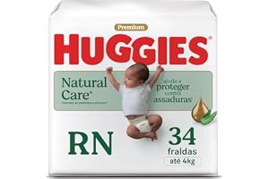 Fralda Descartável Huggies Premium Natural Care Hipoalergênica