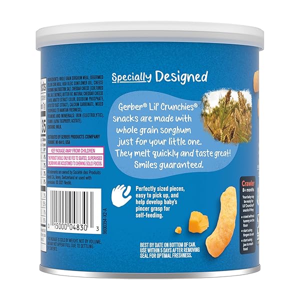 GERBER GRADUATES LIL’ CRUNCHIES, MILD CHEDDAR – 1.48OZ