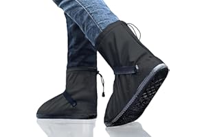 MLUUHK Shoe Covers with Zipper, Reusable Waterproof Shoes Cover, Non-Slip Rain Snow Boot for Men and Women