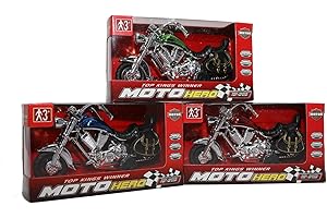 BOTTLES N BAGS Pull-Back Motorcycle Toys for Boys & Girls | Fast and Fun Motorbike Toy Party Favors (3 Pack)