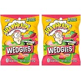 WARHEADS Wedgies Sour Chewy Candy 4.5 oz Bags 2 Pack | Bright Fruity Varieties Create A Fun Snack Experience Perfect For Road Trips, Party Favors, Gift Baskets, And Everyday Treats
