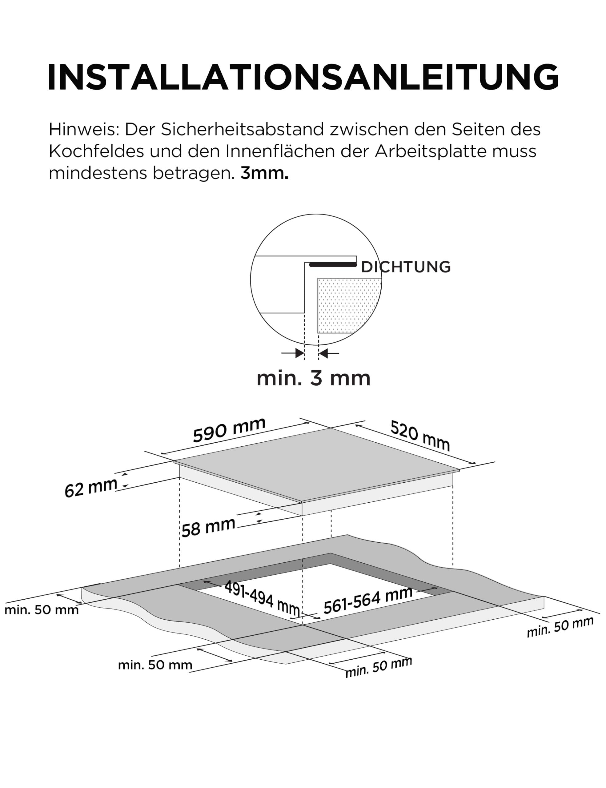 Midea MIH741F238K0 Induktionskochfeld, 4 Kochzonen, 7400W 4