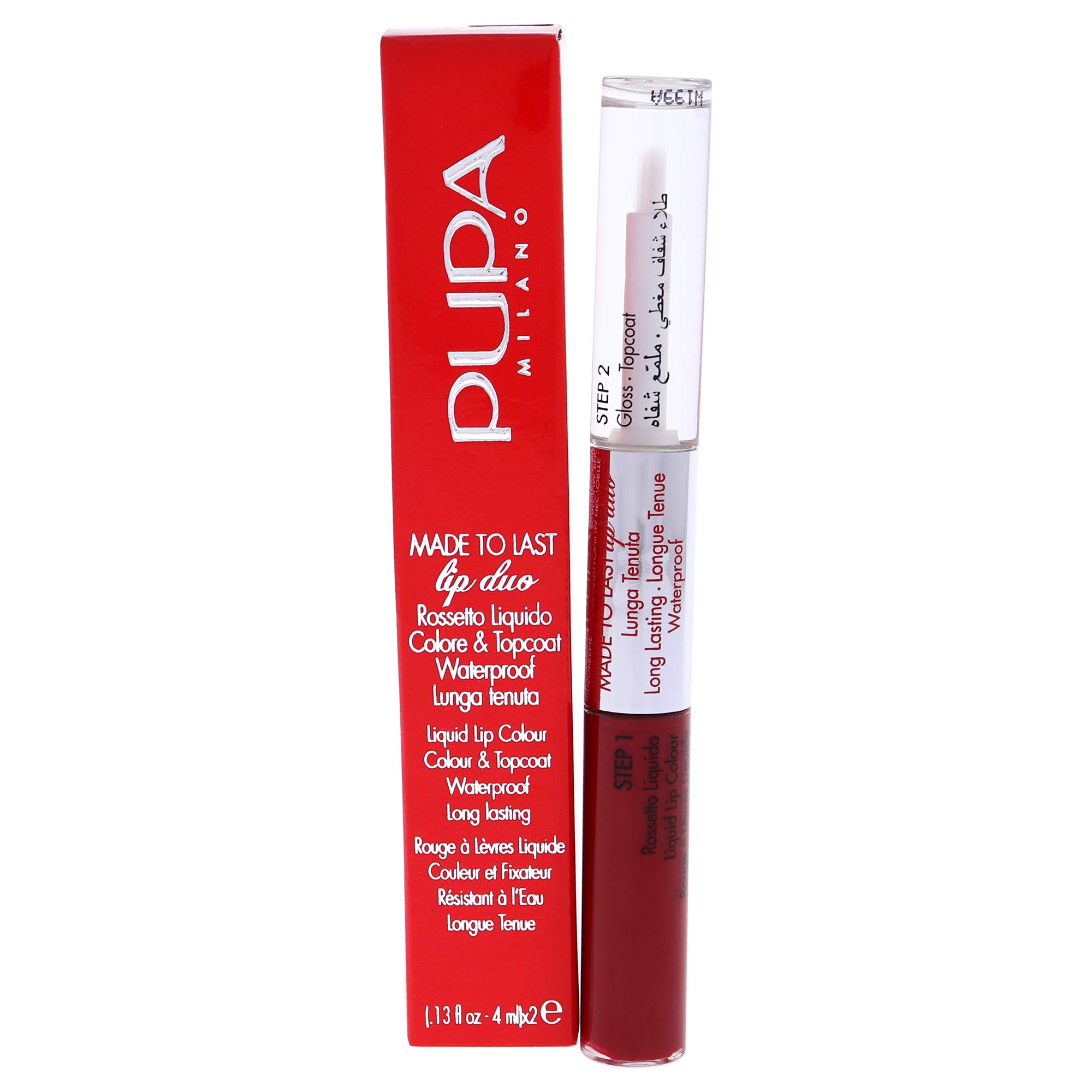 Pupa Milano Made To Last Lip Duo - 006 Fire Red For Women 0.13 oz Lipstick