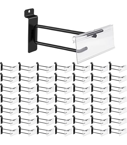 Amazon.com: Oudain 8 Inch Slatwall Hooks with Label Holder,50 Pcs