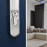 XFORT Chrome 50/50 Euro Cylinder Lock 100mm 6 Pin UPVC Door Lock Barrel view 4